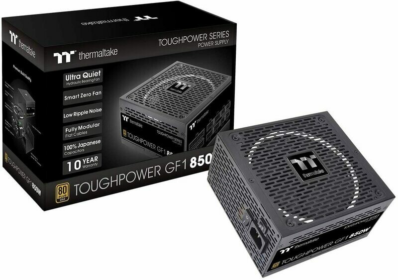 Thermaltake Toughpower GF1 850W 80+ Gold SLI/Crossfire Ready Ultra Quiet 140mm Hydraulic Bearing Smart Zero Fan Full Modular Power Supply - *Open Box* Thermaltake Toughpower GF1 850W 80+ Gold SLI/Crossfire Ready Ultra Quiet 140mm Hydraulic Bearing Smart Zero Fan Full Modular Power Supply - *Open Box*