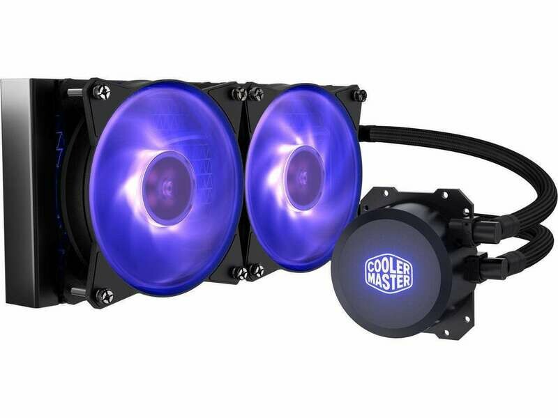 Cooler Master MasterLiquid ML240L RGB Close-Loop CPU Liquid Cooler, 240mm Radiator, Dual Chamber RGB Pump, Dual MF120R RGB Fans, RGB Lighting for AMD Ryzen/Intel LGA1200/1151 Cooler Master MasterLiquid ML240L RGB Close-Loop CPU Liquid Cooler, 240mm Radiator, Dual Chamber RGB Pump, Dual MF120R RGB Fans, RGB Lighting for AMD Ryzen/Intel LGA1200/1151