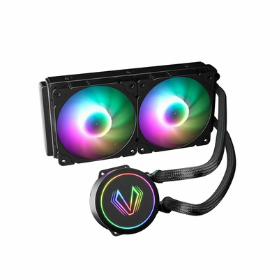 Vetroo Lurker V240 - CPU Liquid Cooler w/240mm Radiator / Black / 2x 120mm ARGB PWM fans / Compatible with Intel LGA 1366/1156/1155/1200/1151/1150/775 & AMD AM4/AM3+/AM2+/FM2+ Vetroo Lurker V240 - CPU Liquid Cooler w/240mm Radiator / Black / 2x 120mm ARGB PWM fans / Compatible with Intel LGA 1366/1156/1155/1200/1151/1150/775 & AMD AM4/AM3+/AM2+/FM2+