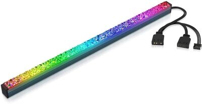 ASIAHORSE Acrylic Crystal ARGB LED Strip for PC with 5V/3-pin ARGB LED and 4-pin Header, Compatible with Aura SYNC, Gigabyte RGB Fusion, MSI Mystic Light Sync (280MM) ASIAHORSE Acrylic Crystal ARGB LED Strip for PC with 5V/3-pin ARGB LED and 4-pin Header, Compatible with Aura SYNC, Gigabyte RGB Fusion, MSI Mystic Light Sync (280MM)