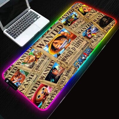 One Piece Anime Desk Mat - RGB, Size XXL Mouse Pad Gamer Anti-Slip Rubber Mat Led Backlight Gaming Mouse Mat for Keyboard Laptop Computer Pc, 27.6×11.8 Inches One Piece Anime Desk Mat - RGB, Size XXL Mouse Pad Gamer Anti-Slip Rubber Mat Led Backlight Gaming Mouse Mat for Keyboard Laptop Computer Pc, 27.6×11.8 Inches