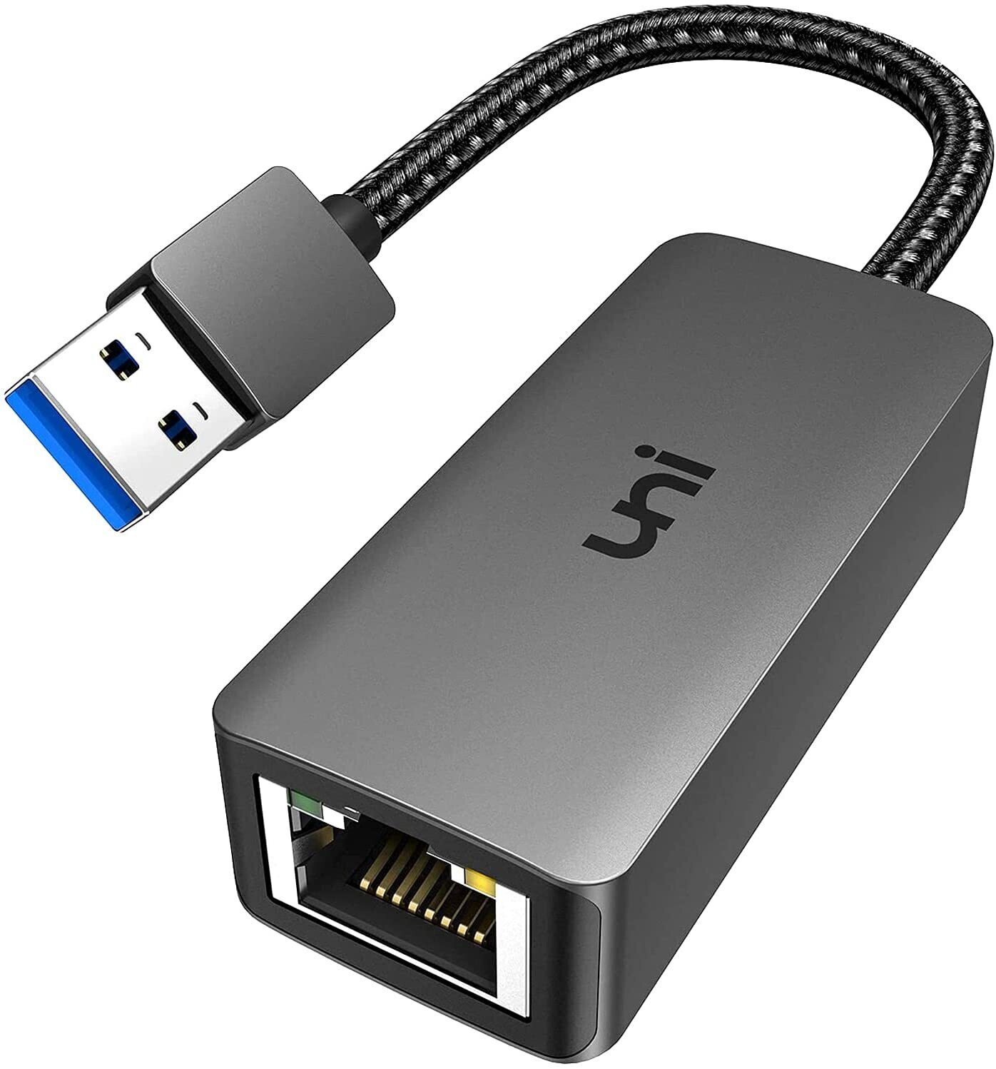 Uni USB to Ethernet Adapter - USB 3.0 to 100/1000 Gigabit Ethernet LAN Network Adapter, RJ45 Internet Adapter Compatible with Windows/Mac/Linux