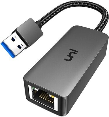 Uni USB to Ethernet Adapter - USB 3.0 to 100/1000 Gigabit Ethernet LAN Network Adapter, RJ45 Internet Adapter Compatible with Windows/Mac/Linux