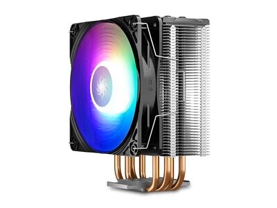 DEEPCOOL GAMMAXX GT A-RGB, CPU Air Cooler, SYNC A-RGB Fan and Black Top Cover, Cable or Motherboard Control Supported, 4 Heatpipes, 120mm A-RGB Fan, Universal Socket Solution