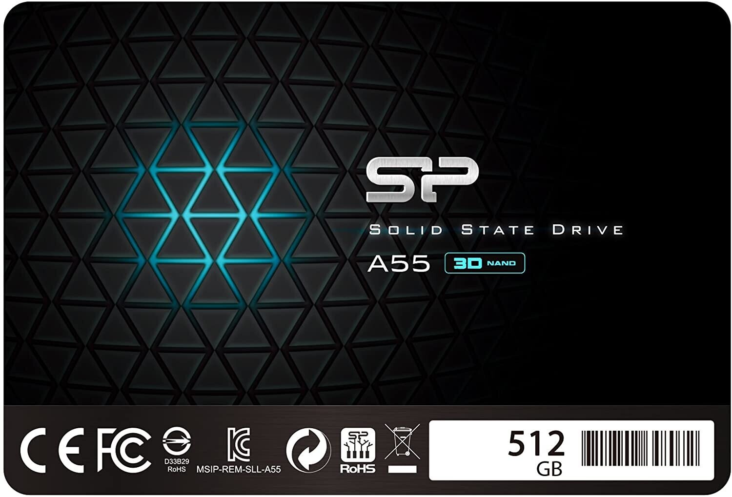 SP 512GB SSD 3D NAND A55 SLC Cache Performance Boost SATA III 2.5" 7mm (0.28") Internal Solid State Drive