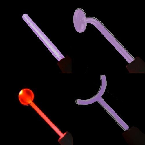 4 PC Xtra Electrodes  - Violet Ray High Frequency Glass Electrode Xtras