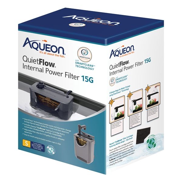 Aqueon QuietFlow SmartClean Internal Filter - 15g