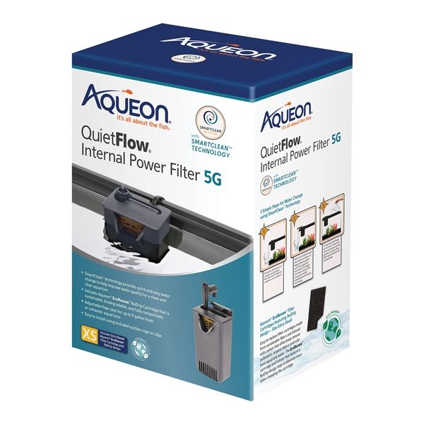 Aqueon QuietFlow SmartClean Internal Filter - 5g