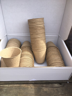 100 pots en fibre de papier 8cm