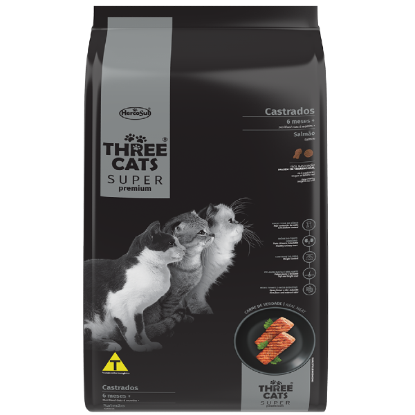 Three Cats Súper Premium Castrado Salmón 10 kg