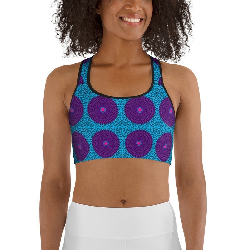 Chidera Ankara Sports Bra : African Print Sports Bra