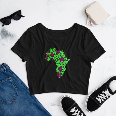 Ankara Africa Women’s Crop Tee : African Print T Shirt