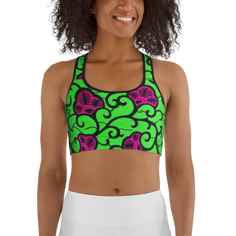 Amara Ankara Sports bra : African Print Sports Bra