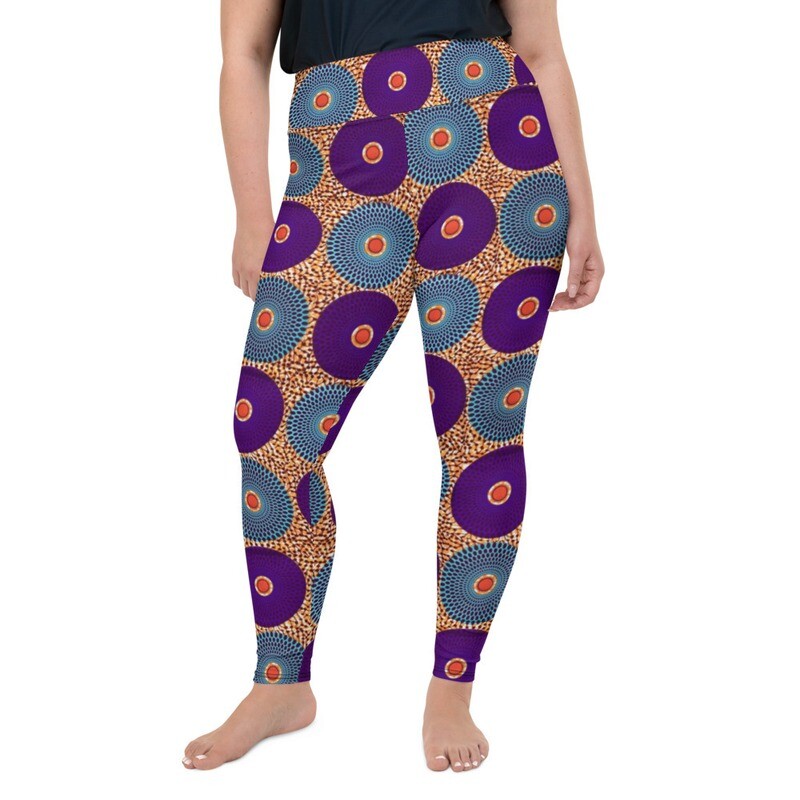 Ijeoma Ankara Print Plus Size Leggings 2XL-6XL: African Print Leggings : High Waist