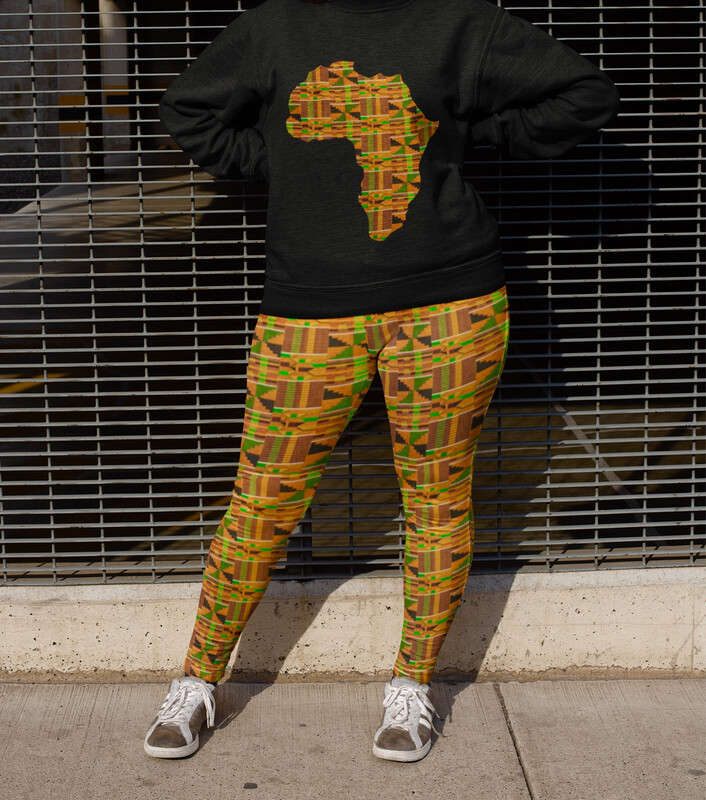 Akua Kente Plus Size Leggings 2XL-6XL : African Print Leggings