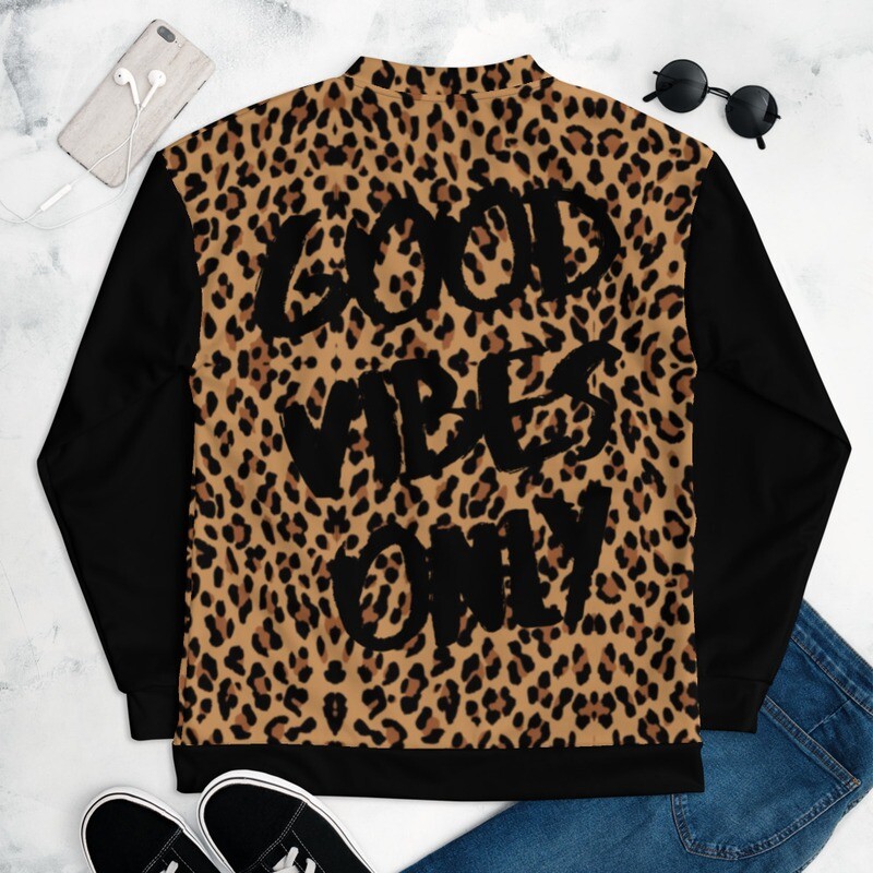 Leopard Print Bomber Jacket