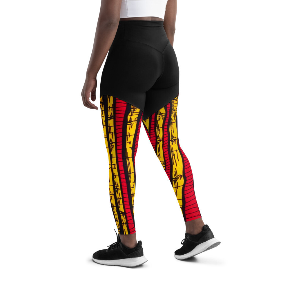 Kosi Compression Sports Leggings | LUX Collection | African Print Leggings 
