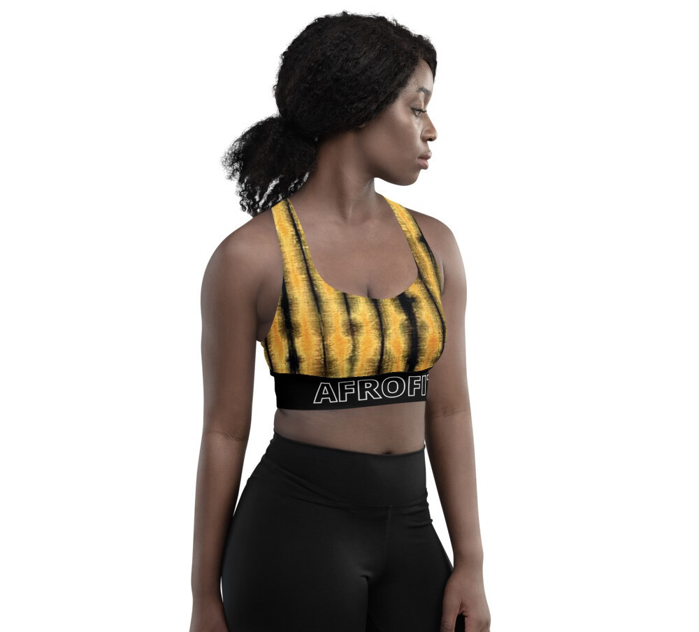 AFROFIT Tie Dye Support Sports Bra | LUX Collection | African Print Bra