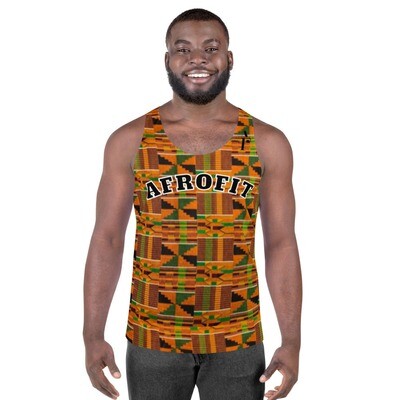 AFROFIT Kente Gym Tank Top | African Print Shirt