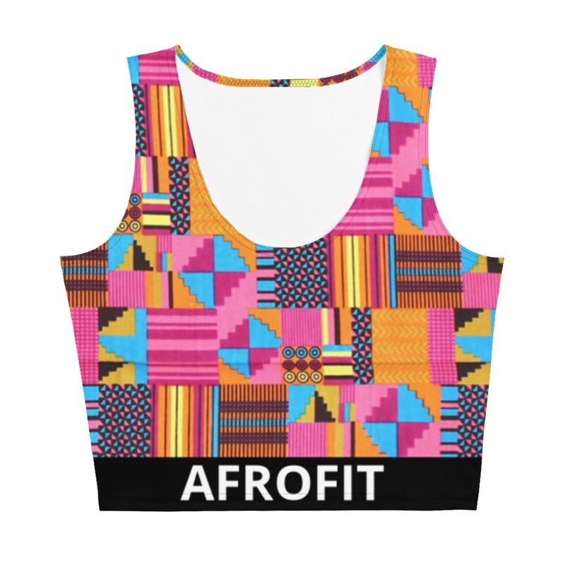 AFROFIT Serwa Gym Crop Top | Kente Top