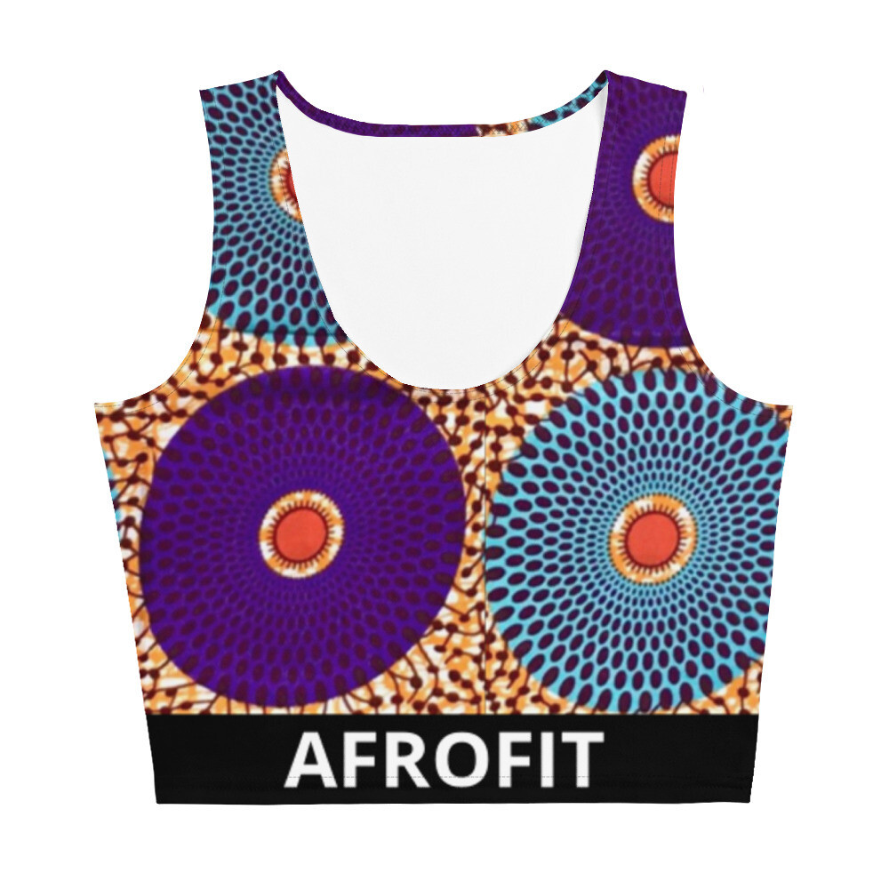 AFROFIT Ijeoma Gym Crop Top | African Print Top