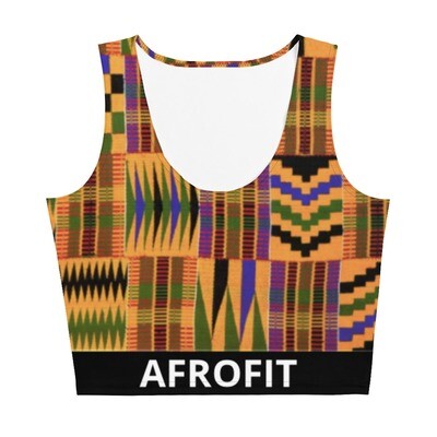 AFROFIT Morowa Gym Crop Top | Kente Top