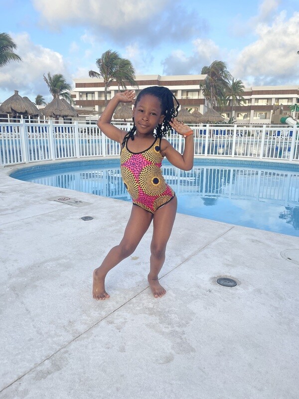 Kids African Print Swimsuit