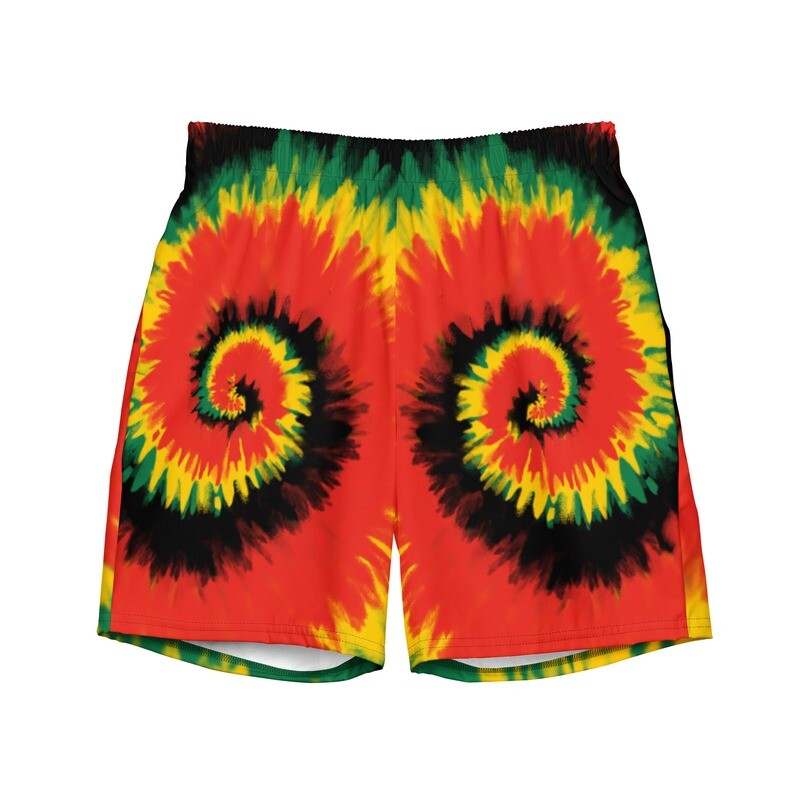 African Pride Tie Dye Swim Trunks