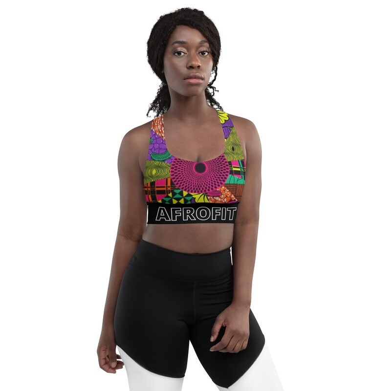 AFROFIT Ankara Support Sports Bra | LUX Collection | Ankara Print Bra