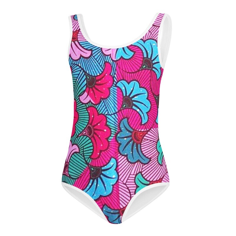 Flower African Print Kids Swimsuit