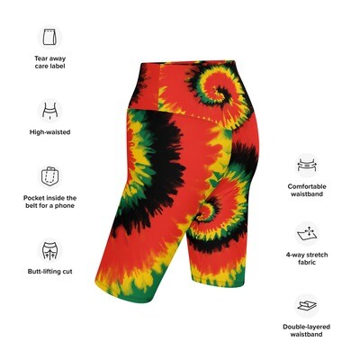 African Pride Tie Dye Biker Shorts