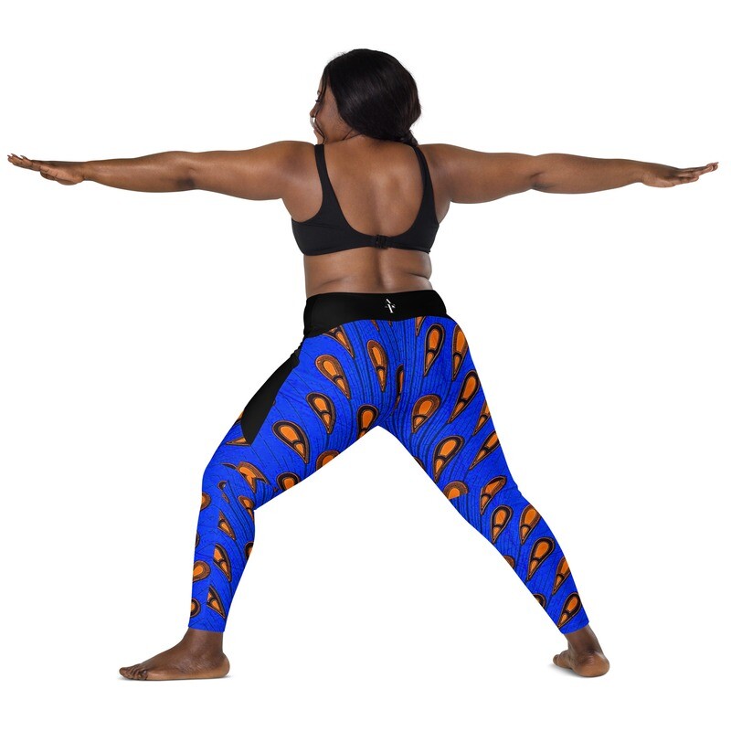 Adanna High Waist Leggings With Side Pockets | African Print Leggings