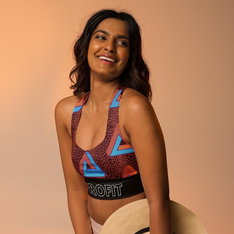 AFROFIT Chizoba Compression Sports Bra | LUX Collection | African Print Bra