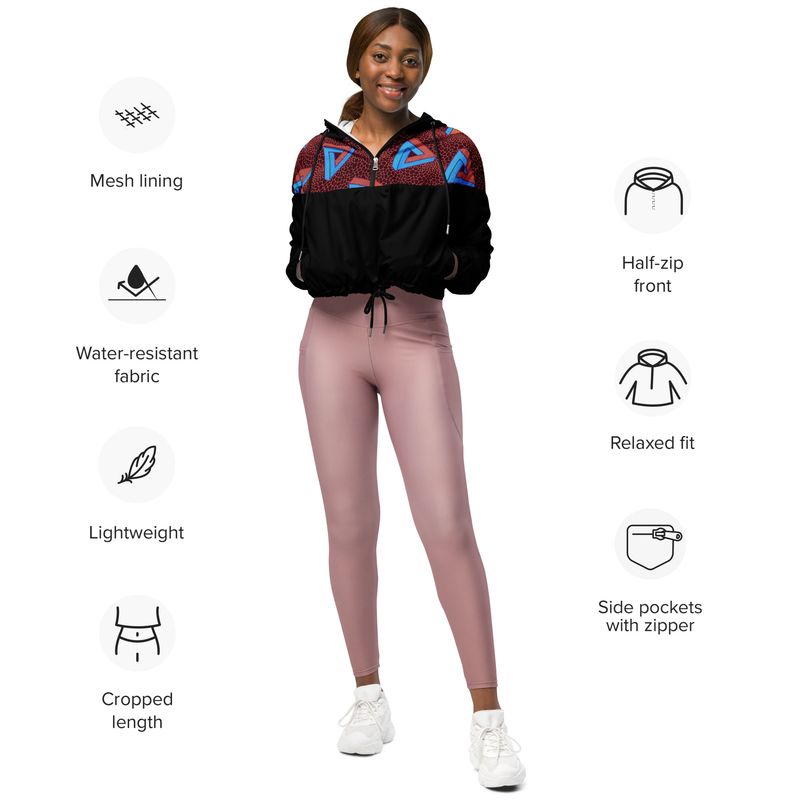 Chizoba African Print Cropped Windbreaker