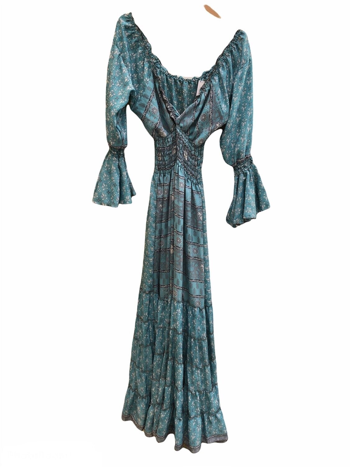 Vestido seda largo