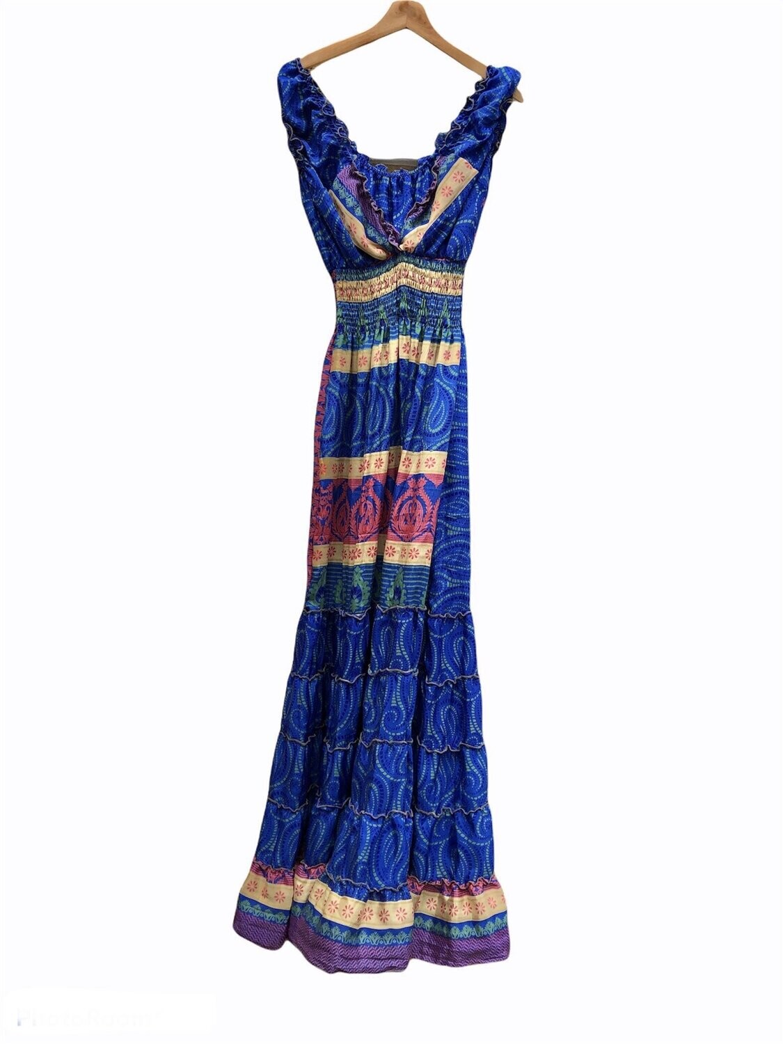 Vestido seda largo