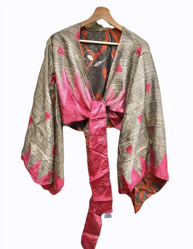 Blusa seda reversible