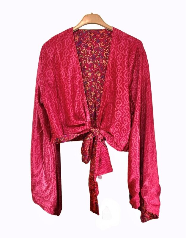 Blusa seda reversible