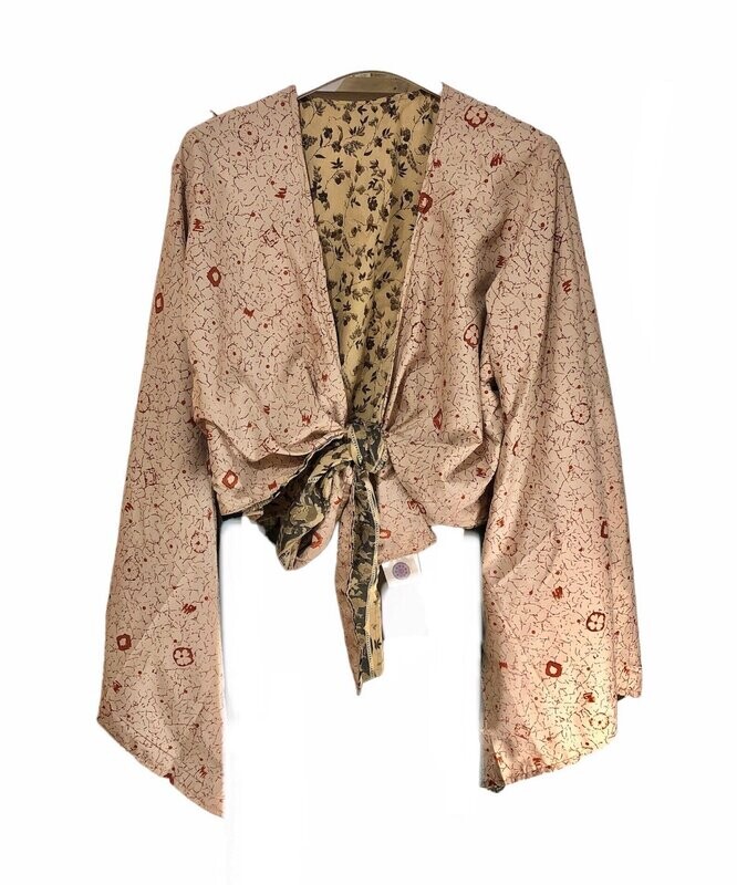 Blusa seda reversible
