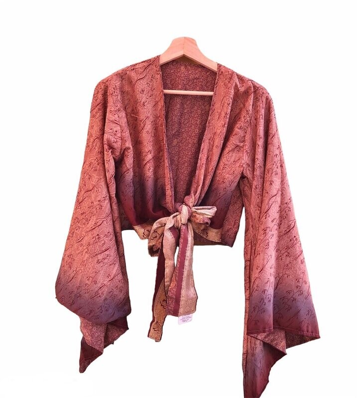 Blusa seda reversible