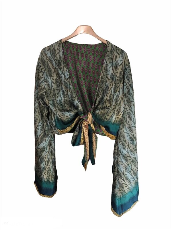 Blusa seda reversible