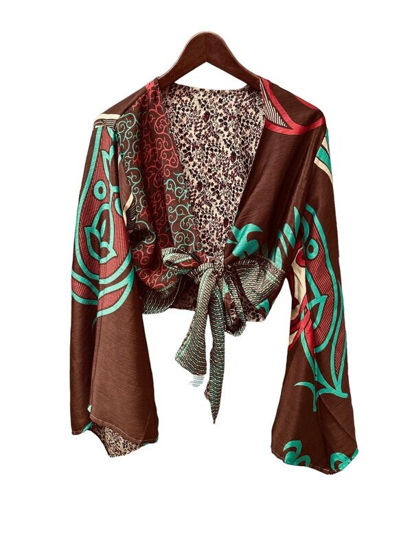 Blusa seda reversible