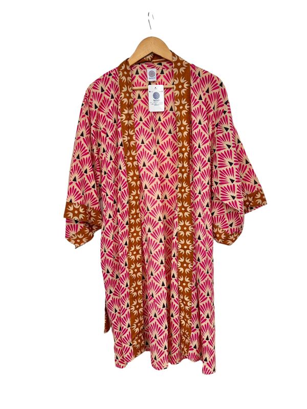 Kimono algodón midi