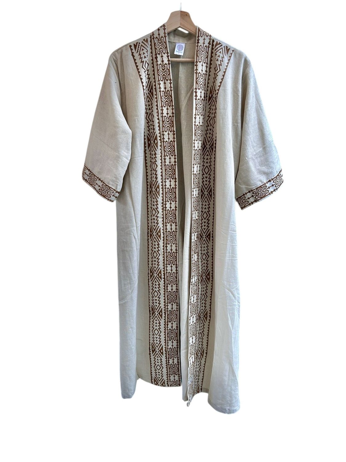 Kimono algodón orgánico blockprint