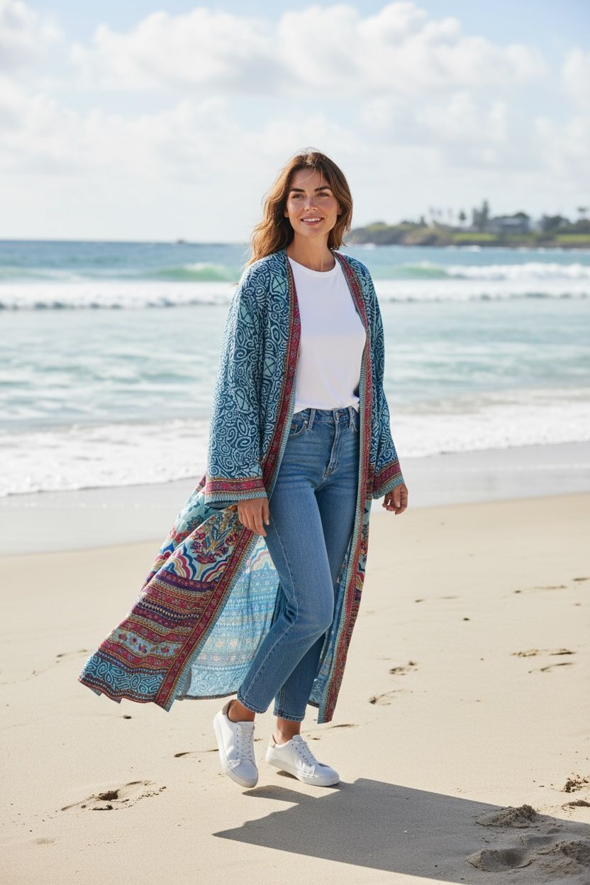 Kimono seda reversible