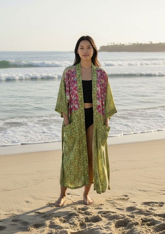 Kimono algodón estampado