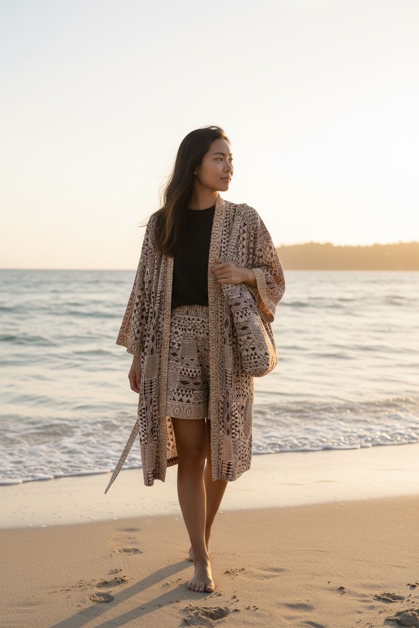 Conjunto kimono y short