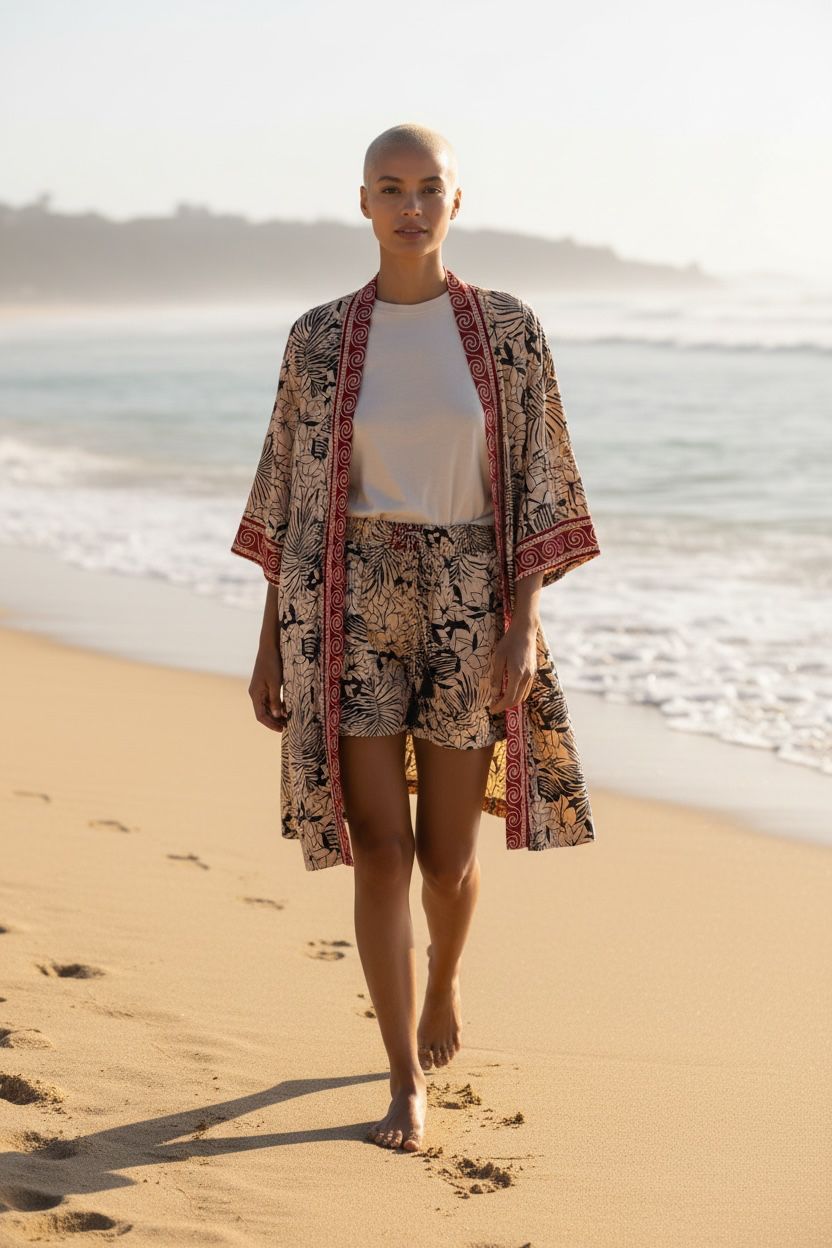 Conjunto kimono y short