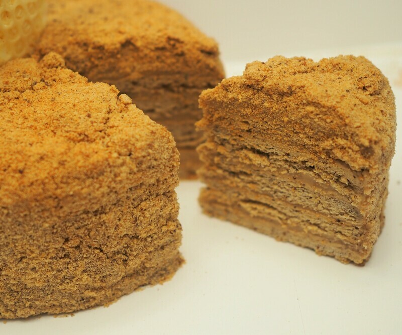 Vegan "Klenovik"cake ( a vegan version of traditional "Medovik" cake). GLUTEN FREE AVAILABLE.