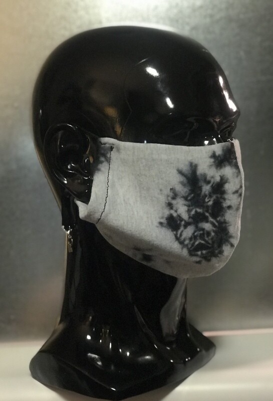 Grey &amp; Black Tie dye /Antimicrobial protection ( bacteria fugus virus ) filter